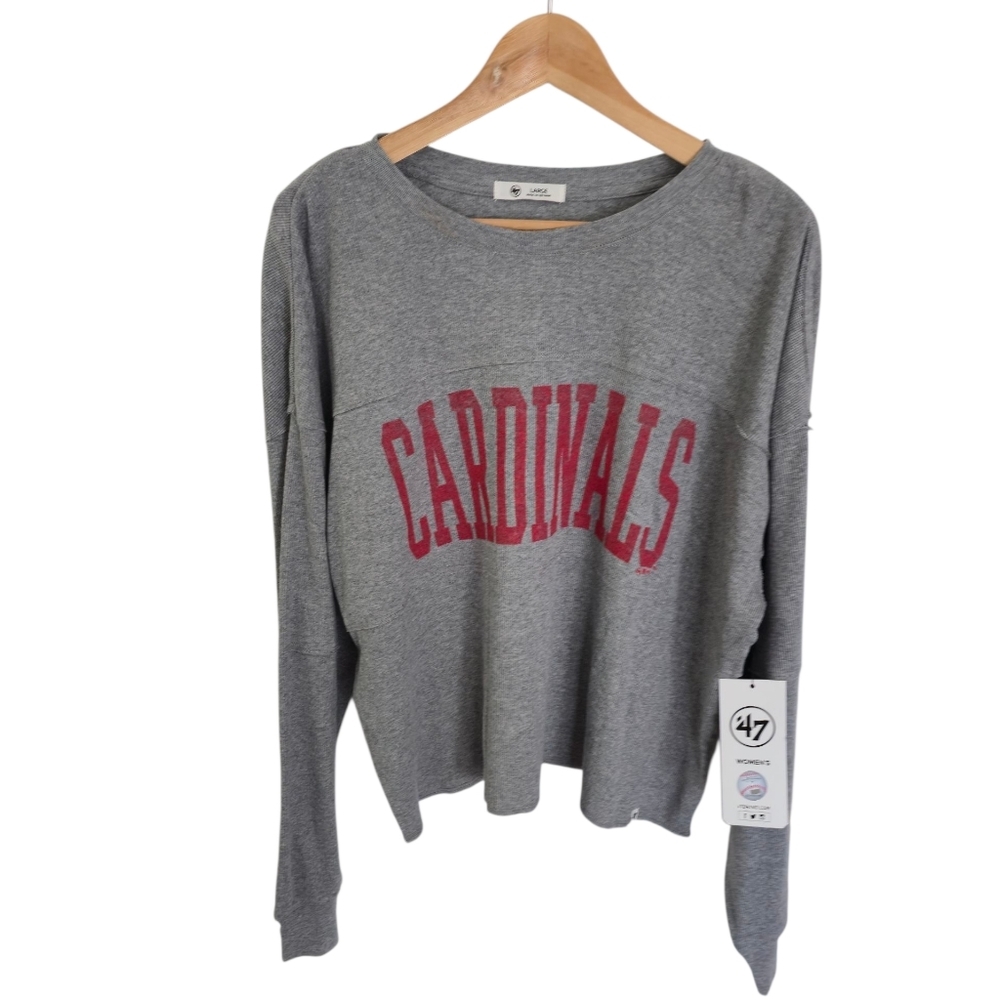 NWT '47 St. Louis Cardinals  Women's Ribbed Pullover Slate Grey Size Large